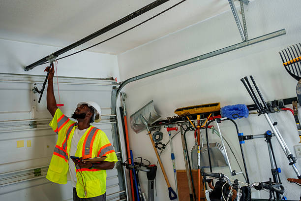 Professional Garage Door Panel Replacement technician working in Watertown, MN